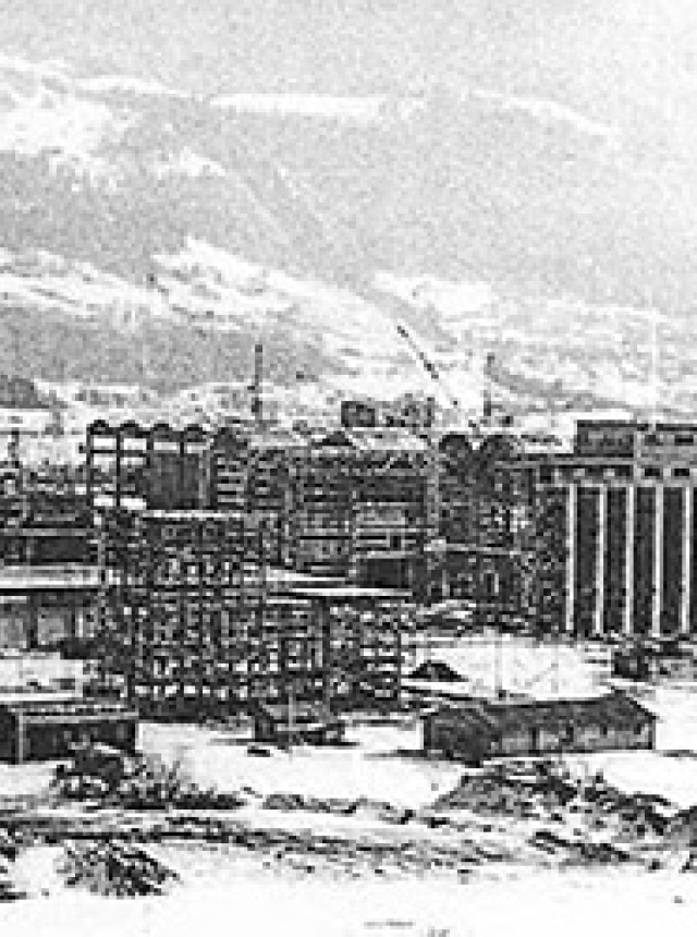 schwarz-weiss-Bild Olderbank Untervaz